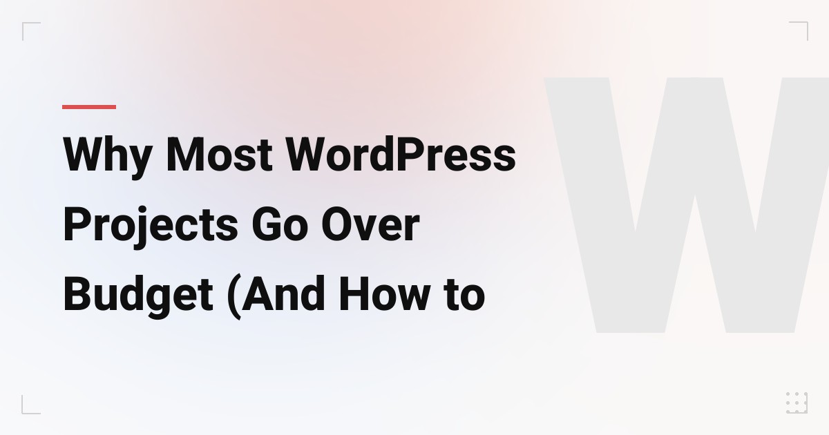 WordPress project budget