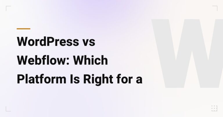 WordPress vs Webflow